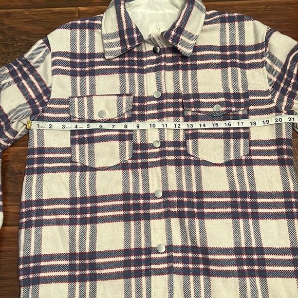 Joie Plaid Snap Button Shacket Contemporary Casual Comfy Feminine Boho - Picture 5 of 9